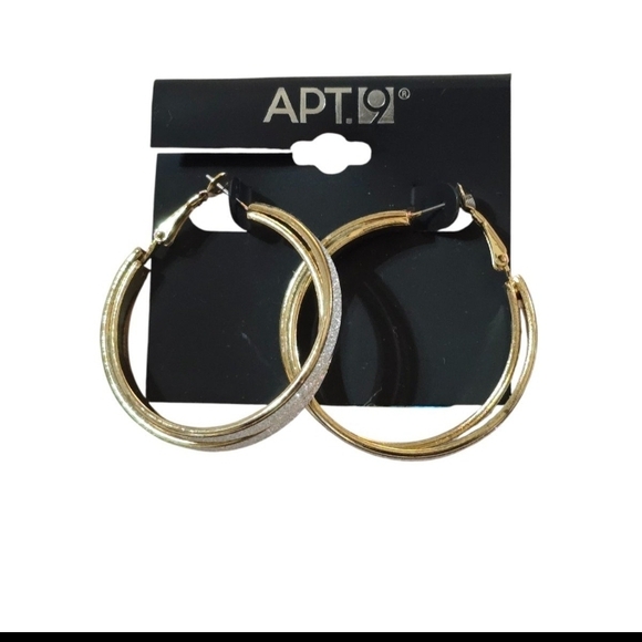 Apt. 9 Jewelry - Apt. 9 Dual-Tone Gold and Silver Hoop Earrings